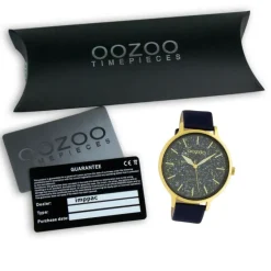 Oozoo Damen Armbanduhr Timepieces Analog Leder dunkelblau UOC10662