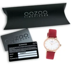 Oozoo Damen Armbanduhr Timepieces C10942 Analog Leder rot UOC10942
