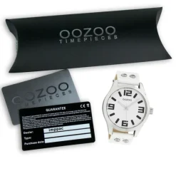 Oozoo Damen Armbanduhr Timepieces Analog Leder weiß UOC1050A