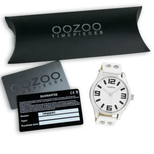 Oozoo Damen Armbanduhr Timepieces Analog Leder weiß UOC1050A