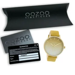 Oozoo Damen Armbanduhr Timepieces Analog Leder gelb UOC10833