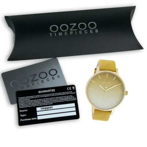 Oozoo Damen Armbanduhr Timepieces Analog Leder gelb UOC10833