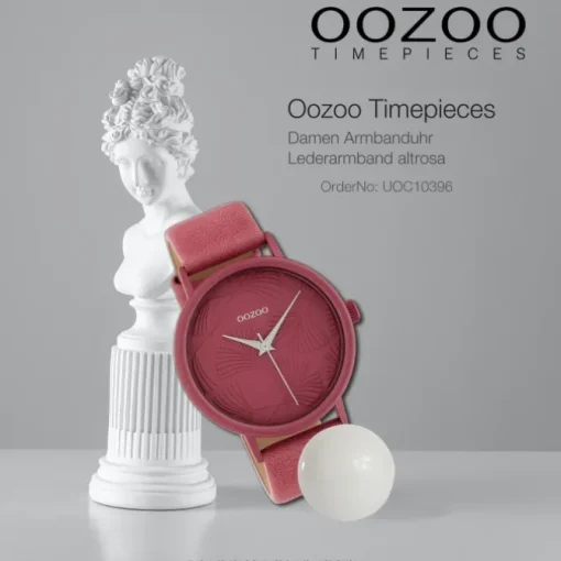 Oozoo Damen Armbanduhr Timepieces C10396 Quarz Leder altrosa UOC10396
