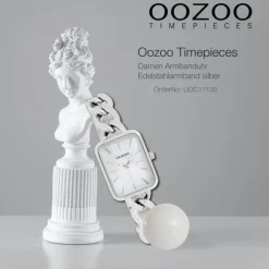 Oozoo Damen Armbanduhr Timepieces Analog Edelstahl silber UOC11130