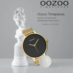 Oozoo Damen Armbanduhr Timepieces C10553 Analog Edelstahl gold UOC10553
