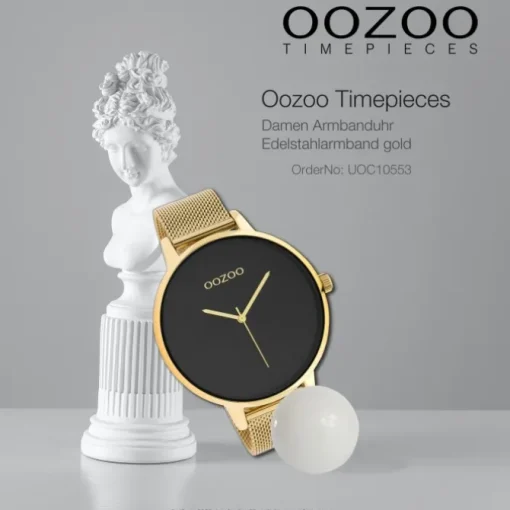 Oozoo Damen Armbanduhr Timepieces C10553 Analog Edelstahl gold UOC10553