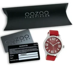 Oozoo Damen Armbanduhr Timepieces C10237 Analog Leder rot UOC10237