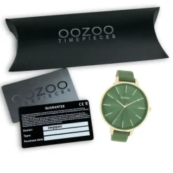Oozoo Damen Armbanduhr Timepieces Analog Leder grün UOC11349
