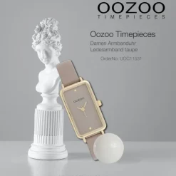 Oozoo Damen Armbanduhr Timepieces Analog Lederband taupe braun UOC11531