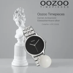 Oozoo Damen Armbanduhr Timepieces C10556 Analog Edelstahl silber UOC10556