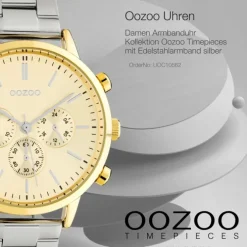 Oozoo Damen Armbanduhr Timepieces C10562 Analog Edelstahl silber UOC10562