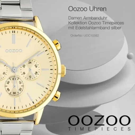 Oozoo Damen Armbanduhr Timepieces C10562 Analog Edelstahl silber UOC10562