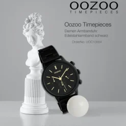 Oozoo Damen Armbanduhr Timepieces C10564 Analog Edelstahl schwarz UOC10564