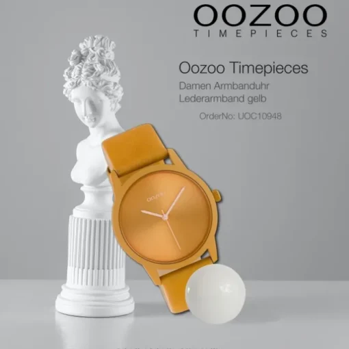Oozoo Damen Armbanduhr Timepieces C10948 Analog Leder gelb UOC10948