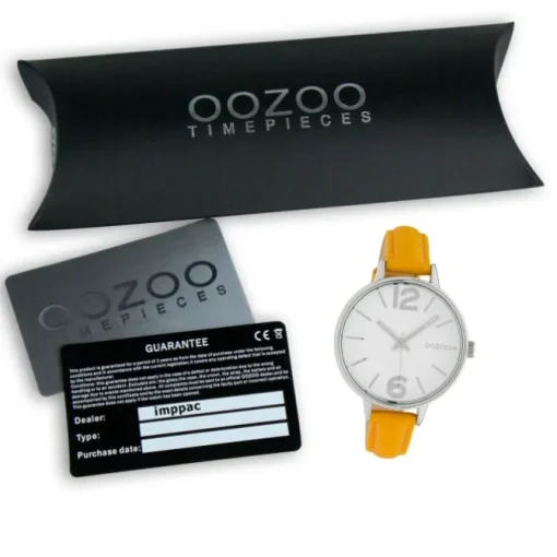 Oozoo Damen Armbanduhr Timepieces Analog Leder gelb UOC10455
