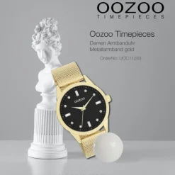 Oozoo Damen Armbanduhr Timepieces Analog Metall gold UOC11283