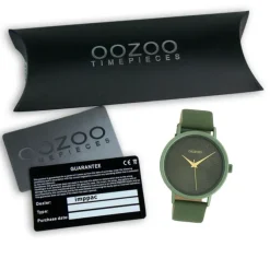 Oozoo Damen Armbanduhr Timepieces Analog Leder grün UOC10582