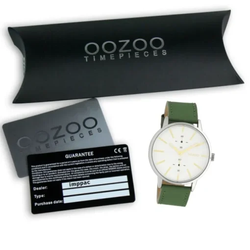 Oozoo Damen Armbanduhr Timepieces Analog Leder grün UOC10586