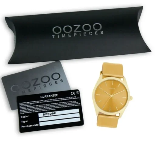 Oozoo Damen Armbanduhr Timepieces Analog Leder gelb UOC11332