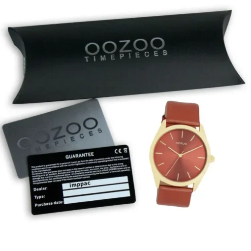 Oozoo Damen Armbanduhr Timepieces Analog Leder rot UOC11335