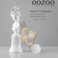Oozoo Damen Armbanduhr Timepieces Analog Metallband taupe braun UOC11528