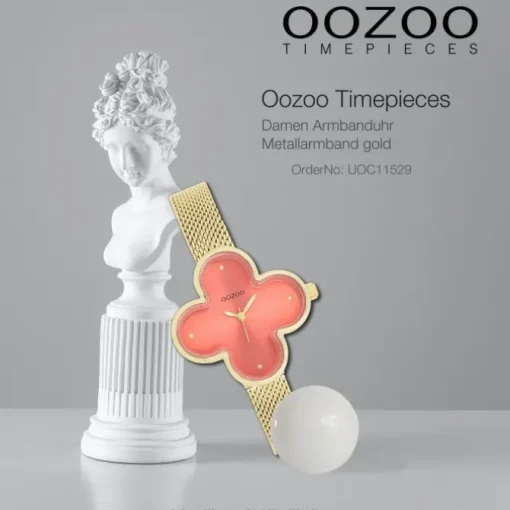 Oozoo Damen Armbanduhr Timepieces Analog Metallband gold UOC11529