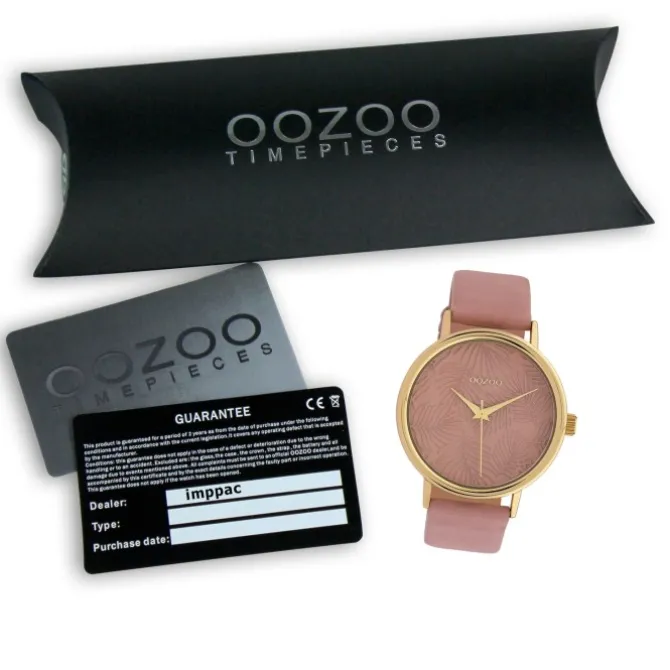 Oozoo Damen Armbanduhr Timepieces C10081 Quarzwerk Leder altrosa UOC10081