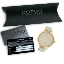 Oozoo Damen Armbanduhr Timepieces C10085 Quarzwerk Leder weiß UOC10085