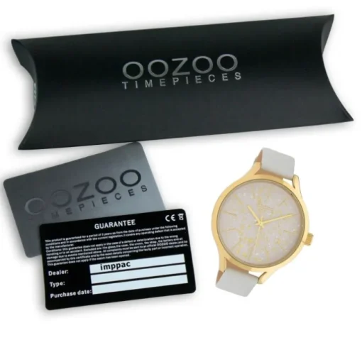 Oozoo Damen Armbanduhr Timepieces C10085 Quarzwerk Leder weiß UOC10085