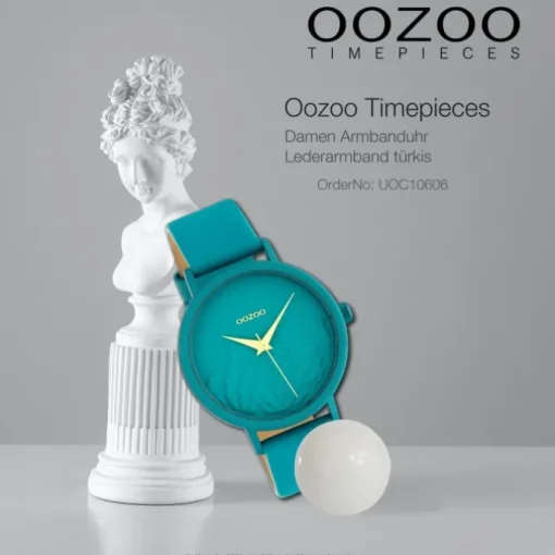 Oozoo Damen Armbanduhr Timepieces C10606 Analog Leder türkis UOC10606