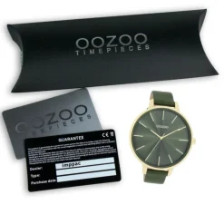 Oozoo Damen Armbanduhr Timepieces Analog Leder grün UOC11257