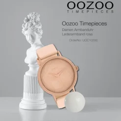 Oozoo Damen Armbanduhr Timepieces C10390 Quarzwerk Leder rosa UOC10390