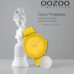 Oozoo Damen Armbanduhr Timepieces C10395 Quarzwerk Leder gelb UOC10395