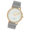 Oozoo Damen Armbanduhr Ultra Slim C20065 Analog Edelstahl silber UOC20065