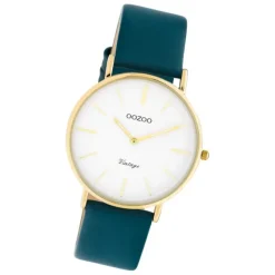 Oozoo Damen Armbanduhr Ultra Slim C20229 Analog Leder türkis UOC20229
