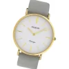 Oozoo Damen Armbanduhr Ultra Slim Leder grau UOC20078
