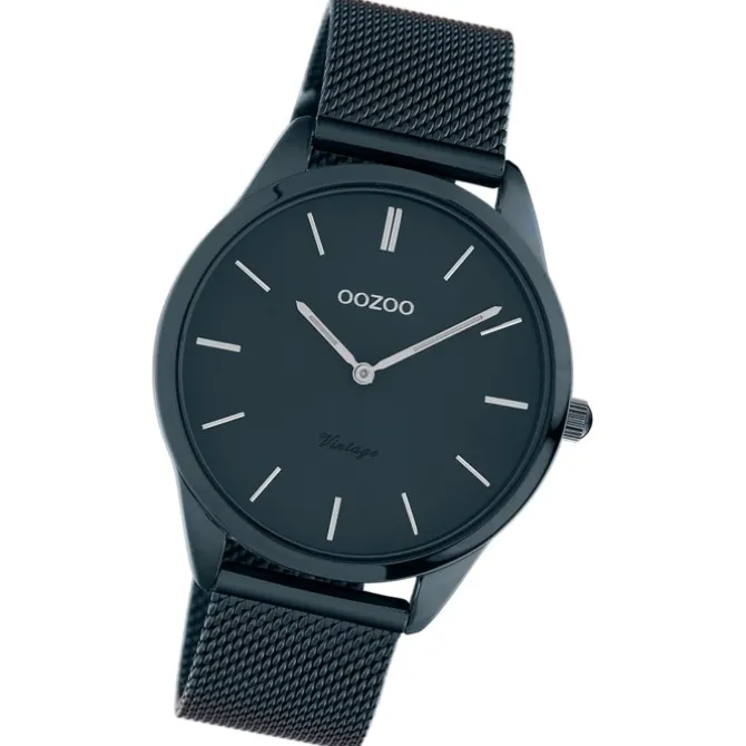 Oozoo Damen Armbanduhr Ultra Slim C20008 Quarzwerk Edelstahl blau UOC20008