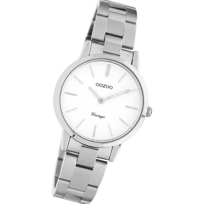 Oozoo Damen Armbanduhr Ultra Slim Analog Edelstahl silber UOC20110