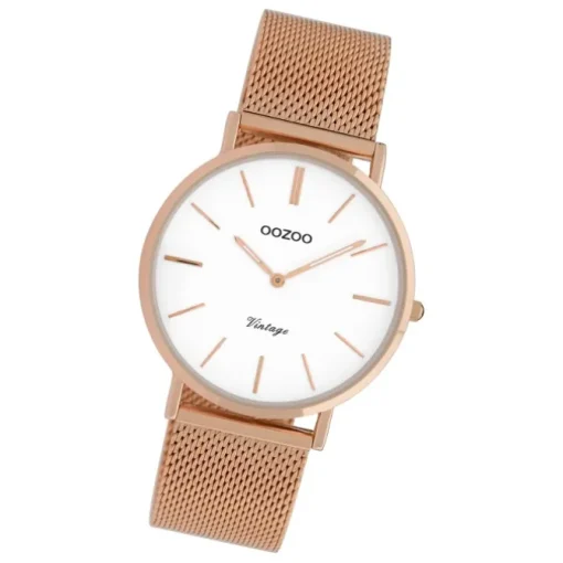Oozoo Damen Armbanduhr Ultra Slim C9918 Analog Edelstahl rosegold UOC9918
