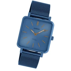 Oozoo Damen Armbanduhr Ultra Slim C20012 Quarzwerk Edelstahl blau UOC20012