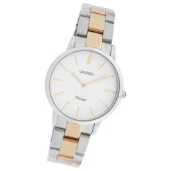 Oozoo Damen Armbanduhr Ultra Slim C20045 Edelstahl silber rosegold UOC20045