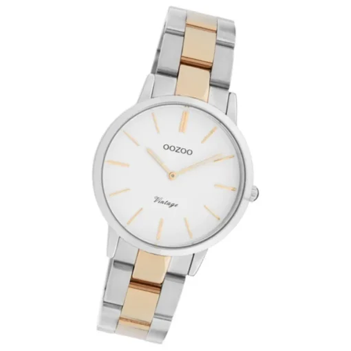 Oozoo Damen Armbanduhr Ultra Slim C20045 Edelstahl silber rosegold UOC20045