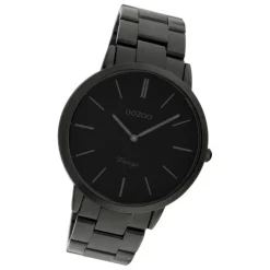 Oozoo Damen Armbanduhr Ultra Slim C20025 Analog Edelstahl schwarz UOC20025