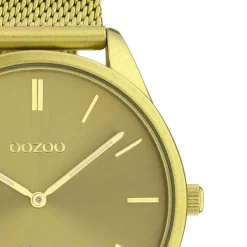 Oozoo Damen Armbanduhr Ultra Slim Quarzwerk Edelstahl mustard UOC20005