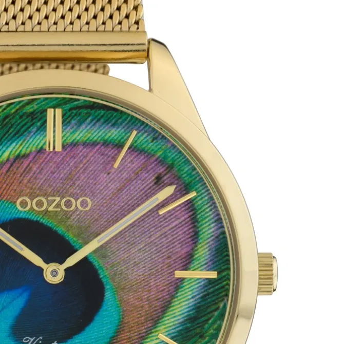 Oozoo Damen Armbanduhr Ultra Slim C10251 Analog Edelstahl gold UOC10251