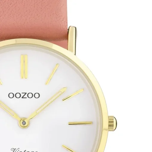 Oozoo Damen Armbanduhr Ultra Slim C9977 Analog Leder rosa UOC9977