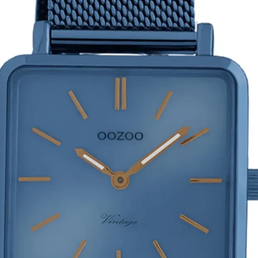 Oozoo Damen Armbanduhr Ultra Slim C20012 Quarzwerk Edelstahl blau UOC20012