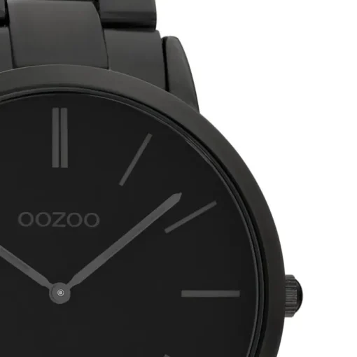 Oozoo Damen Armbanduhr Ultra Slim C20025 Analog Edelstahl schwarz UOC20025
