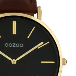 Oozoo Damen Armbanduhr Ultra Slim C9833 Analog Leder rotbraun UOC9833
