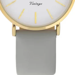 Oozoo Damen Armbanduhr Ultra Slim C20087 Analog Leder grau UOC20087